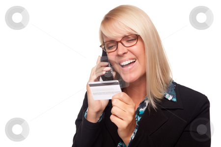 To use this stock image in your creative project, please select the size you need over to the right and click the "Add to Cart" button.
Your downloaded image will come with the Cutcaster watermark removed so don’t worry about the watermark you see on this page. Beautiful Blonde Woman holding Phone and Credit Card stock photo, Beautiful Blonde Woman with Phone and Credit Card Isolated on a White Background. by Andy Dean