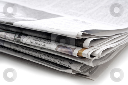 To use this stock image in your creative project, please select the size you need over to the right and click the "Add to Cart" button.
Your downloaded image will come with the Cutcaster watermark removed so don’t worry about the watermark you see on this page. A horizontal view of a stack of folded newspapers stock photo, A horizontal view of a stack of folded newspapers by Vince Clements