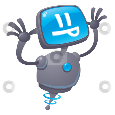 To use this stock image in your creative project, please select the size you need over to the right and click the "Add to Cart" button.
Your downloaded image will come with the Cutcaster watermark removed so don’t worry about the watermark you see on this page. Razz Robot stock vector clipart, Vector cartoon illustration of a silly robot with a computer screen face sticking out his tongue giving a raspberry. by John Schwegel