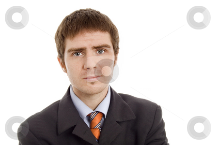To use this stock image in your creative project, please select the size you need over to the right and click the "Add to Cart" button.
Your downloaded image will come with the Cutcaster watermark removed so don’t worry about the watermark you see on this page. Man stock photo, Young business man white isolate by Marc Torrell