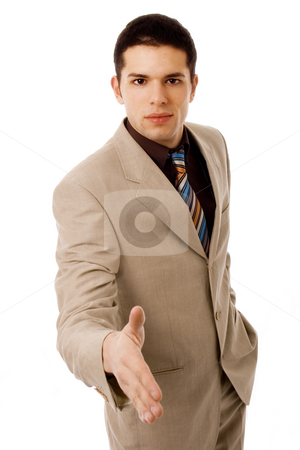 To use this stock image in your creative project, please select the size you need over to the right and click the "Add to Cart" button.
Your downloaded image will come with the Cutcaster watermark removed so don’t worry about the watermark you see on this page. Man stock photo, Young business man white isolate presentation by Marc Torrell