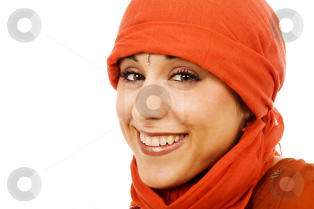 To use this stock image in your creative project, please select the size you need over to the right and click the "Add to Cart" button.
Your downloaded image will come with the Cutcaster watermark removed so don’t worry about the watermark you see on this page. Beautiful etnic woman stock photo, Young beuatiful woman white isolate etnic dress by Marc Torrell
