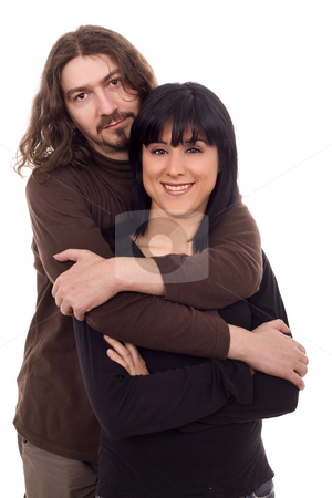 To use this stock image in your creative project, please select the size you need over to the right and click the "Add to Cart" button.
Your downloaded image will come with the Cutcaster watermark removed so don’t worry about the watermark you see on this page. Young couple stock photo, Young casual couple hug white isolate by Marc Torrell