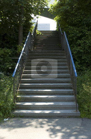 To use this stock image in your creative project, please select the size you need over to the right and click the "Add to Cart" button.
Your downloaded image will come with the Cutcaster watermark removed so don’t worry about the watermark you see on this page. Stairs stock photo, Stairs between shrub and trees outdoors by Andreas Brenner
