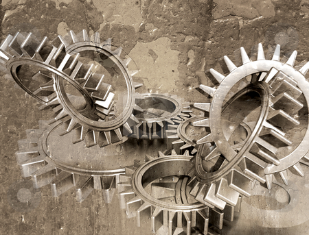 To use this stock image in your creative project, please select the size you need over to the right and click the "Add to Cart" button.
Your downloaded image will come with the Cutcaster watermark removed so don’t worry about the watermark you see on this page. Grunge gears stock photo, Grunge style image of interlocking gears by Kirsty Pargeter