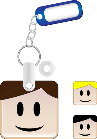 To use this stock image in your creative project, please select the size you need over to the right and click the "Add to Cart" button.
Your downloaded image will come with the Cutcaster watermark removed so don’t worry about the watermark you see on this page. SquareHead_Keychain_Boy stock vector clipart, Keychain with head and tag where you can insert your name by Augusto Cabral Graphiste Rennes