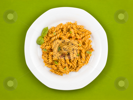 To use this stock image in your creative project, please select the size you need over to the right and click the "Add to Cart" button.
Your downloaded image will come with the Cutcaster watermark removed so don’t worry about the watermark you see on this page. Italian pasta with tomato sauce and basil. stock photo, Italian pasta, fusilli, with tomato sauce and basil. by Pablo Caridad
