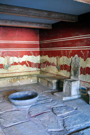 To use this stock image in your creative project, please select the size you need over to the right and click the "Add to Cart" button.
Your downloaded image will come with the Cutcaster watermark removed so don’t worry about the watermark you see on this page. Archaeological site of Knossos. Minoan Palace. Crete. stock photo, Ancient ruins: Knossos Palace in Crete, Greece by Fernando Barozza