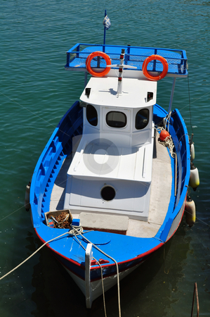 To use this stock image in your creative project, please select the size you need over to the right and click the "Add to Cart" button.
Your downloaded image will come with the Cutcaster watermark removed so don’t worry about the watermark you see on this page. Fishing boat stock photo, Fishing boat. Port of Heraklion, Crete, Greece by Fernando Barozza