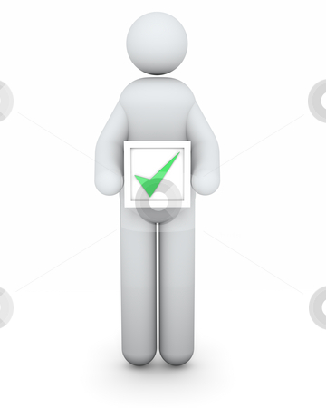 To use this stock image in your creative project, please select the size you need over to the right and click the "Add to Cart" button.
Your downloaded image will come with the Cutcaster watermark removed so don’t worry about the watermark you see on this page. Selected man stock photo, Selected man with a tick in an electoral process by Nuno Andre