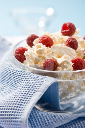 To use this stock image in your creative project, please select the size you need over to the right and click the "Add to Cart" button.
Your downloaded image will come with the Cutcaster watermark removed so don’t worry about the watermark you see on this page. Cottage cheese stock photo, Glass bowl with soft cheese and raspberry by Gennady Kravetsky