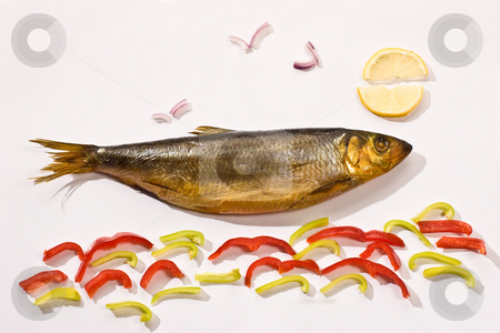 To use this stock image in your creative project, please select the size you need over to the right and click the "Add to Cart" button.
Your downloaded image will come with the Cutcaster watermark removed so don’t worry about the watermark you see on this page. Smoked herring stock photo, Food series: funny picture of smoked herring by Gennady Kravetsky