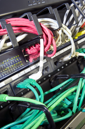To use this stock image in your creative project, please select the size you need over to the right and click the "Add to Cart" button.
Your downloaded image will come with the Cutcaster watermark removed so don’t worry about the watermark you see on this page. Network server cable management stock photo, The color coded and neatly bracketed cables for network and telecommunications in an high tech server configuration by Corepics VOF