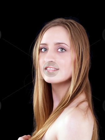 To use this stock image in your creative project, please select the size you need over to the right and click the "Add to Cart" button.
Your downloaded image will come with the Cutcaster watermark removed so don’t worry about the watermark you see on this page. Bare shoulder portrait of young caucasian woman stock photo, Young woman portrait with bare shoulders caucasian by Jeff Cleveland