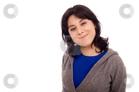 To use this stock image in your creative project, please select the size you need over to the right and click the "Add to Cart" button.
Your downloaded image will come with the Cutcaster watermark removed so don’t worry about the watermark you see on this page. Woman stock photo, Happy young woan portrait by Marc Torrell