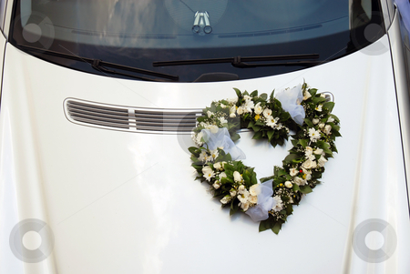 To use this stock image in your creative project, please select the size you need over to the right and click the "Add to Cart" button.
Your downloaded image will come with the Cutcaster watermark removed so don’t worry about the watermark you see on this page. Wedding car stock photo, Wedding wreath decoration in heart shape on white car by Julija Sapic