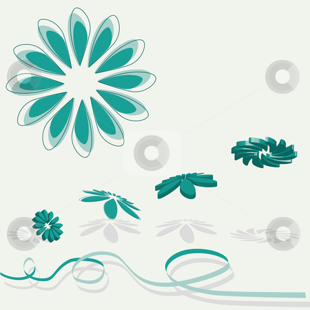 To use this stock image in your creative project, please select the size you need over to the right and click the "Add to Cart" button.
Your downloaded image will come with the Cutcaster watermark removed so don’t worry about the watermark you see on this page. 3D flying flowers in green stock vector clipart, 3D flying of a collection of green flowers with shade and ribbon by Karin Claus