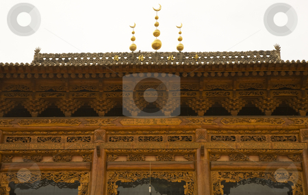 To use this stock image in your creative project, please select the size you need over to the right and click the "Add to Cart" button.
Your downloaded image will come with the Cutcaster watermark removed so don’t worry about the watermark you see on this page. Ornate Wooden Mosque Close Up China stock photo, Ornate Wooden Mosque Close Up, Lanzhou City, Gansu Province, China Uighur area by William Perry