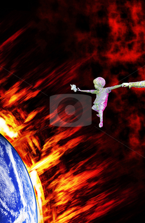 To use this stock image in your creative project, please select the size you need over to the right and click the "Add to Cart" button.
Your downloaded image will come with the Cutcaster watermark removed so don’t worry about the watermark you see on this page. Global Warming stock photo, Earth gets more and more dangerous in many ways, e.g. through global warming, caused by the greenhouse effect, or the burning of natural ressoures such as oil and gas. So, humanity has to leave Earth in a worst Case Scenario. The picture shows a kid reaching for his teddy before the heat kills him and his mother reaching for her boy by Reinhart Eo
