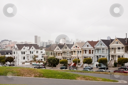 To use this stock image in your creative project, please select the size you need over to the right and click the "Add to Cart" button.
Your downloaded image will come with the Cutcaster watermark removed so don’t worry about the watermark you see on this page. Painted Ladies stock photo, Painted Ladies is a term used for Victorian and Edwardian houses and buildings painted in three or more colors that embellish or enhance their architectural details. by Mariusz Jurgielewicz