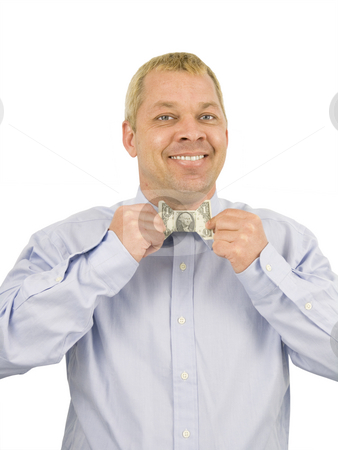To use this stock image in your creative project, please select the size you need over to the right and click the "Add to Cart" button.
Your downloaded image will come with the Cutcaster watermark removed so don’t worry about the watermark you see on this page. Man with Money Tie stock photo, Man on white background with money tie by John Teeter