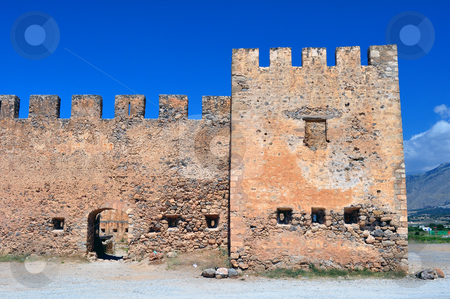 To use this stock image in your creative project, please select the size you need over to the right and click the "Add to Cart" button.
Your downloaded image will come with the Cutcaster watermark removed so don’t worry about the watermark you see on this page. Frangocastello castle. stock photo, Travel photography: Frangocastello: venetian castle on the south coast of Crete by Fernando Barozza