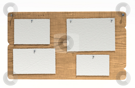 To use this stock image in your creative project, please select the size you need over to the right and click the "Add to Cart" button.
Your downloaded image will come with the Cutcaster watermark removed so don’t worry about the watermark you see on this page. Wooden notice board stock photo, Old wooden notice board isolated over white by Magnus Johansson