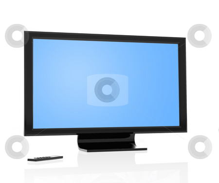 To use this stock image in your creative project, please select the size you need over to the right and click the "Add to Cart" button.
Your downloaded image will come with the Cutcaster watermark removed so don’t worry about the watermark you see on this page. Lcd Flat screen stock photo, Modern lcd tv/monitor and remote control isolated over white by Magnus Johansson