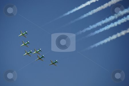 To use this stock image in your creative project, please select the size you need over to the right and click the "Add to Cart" button.
Your downloaded image will come with the Cutcaster watermark removed so don’t worry about the watermark you see on this page. Aero show stock photo, Acrobatic Aero show in UAE by Roman Kalashnikov