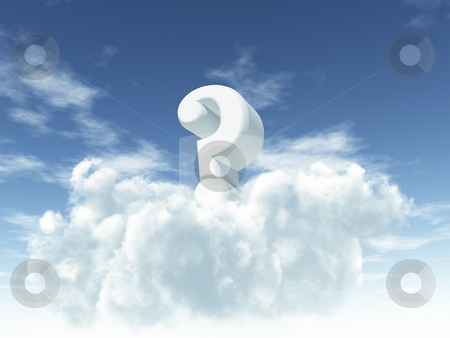 To use this stock image in your creative project, please select the size you need over to the right and click the "Add to Cart" button.
Your downloaded image will come with the Cutcaster watermark removed so don’t worry about the watermark you see on this page. Question stock photo, White question mark in cloudy sky - 3d illustration by J?