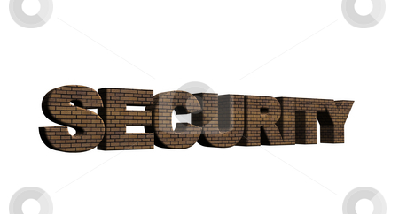 To use this stock image in your creative project, please select the size you need over to the right and click the "Add to Cart" button.
Your downloaded image will come with the Cutcaster watermark removed so don’t worry about the watermark you see on this page. Security stock photo, The word security bricked on white background - 3d illustration by J?
