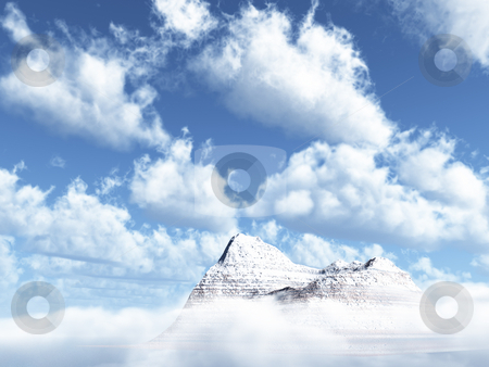 To use this stock image in your creative project, please select the size you need over to the right and click the "Add to Cart" button.
Your downloaded image will come with the Cutcaster watermark removed so don’t worry about the watermark you see on this page. Mountains stock photo, Mountains peak and cloudy sky - 3d illustration by J?