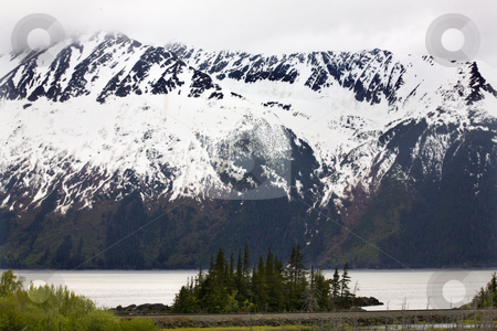 To use this stock image in your creative project, please select the size you need over to the right and click the "Add to Cart" button.
Your downloaded image will come with the Cutcaster watermark removed so don’t worry about the watermark you see on this page. Snow Mountain Close Up Seward Highway Anchorage Alaska stock photo, Snow Mountains Close Up Trees, Island, Ocean and Coastline, Seward Highway, Anchorage, Alaska by William Perry