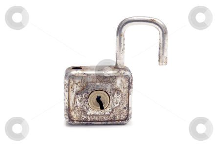 To use this stock image in your creative project, please select the size you need over to the right and click the "Add to Cart" button.
Your downloaded image will come with the Cutcaster watermark removed so don’t worry about the watermark you see on this page. Old padlock stock photo, Old padlock isolated on white background by Ingvar Bjork