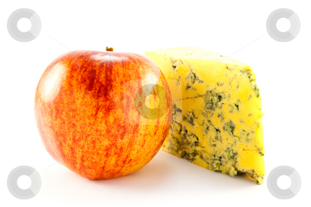 To use this stock image in your creative project, please select the size you need over to the right and click the "Add to Cart" button.
Your downloaded image will come with the Cutcaster watermark removed so don’t worry about the watermark you see on this page. Red Apple and Blue Cheese stock photo, Single red apple and slice of blue cheese with clipping path on a white background by Keith Wilson