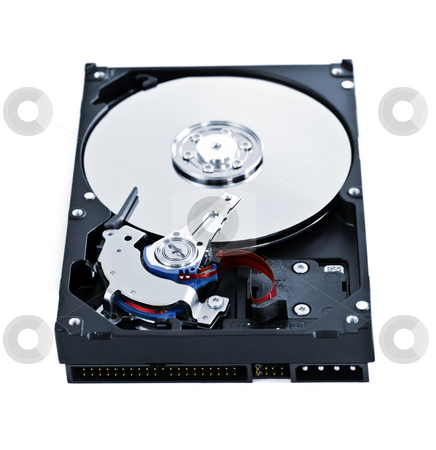 To use this stock image in your creative project, please select the size you need over to the right and click the "Add to Cart" button.
Your downloaded image will come with the Cutcaster watermark removed so don’t worry about the watermark you see on this page. Hard drive insides stock photo, Isolated hard disk drive case showing internal components by Elena Elisseeva