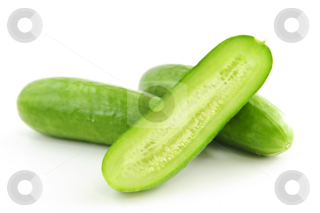 To use this stock image in your creative project, please select the size you need over to the right and click the "Add to Cart" button.
Your downloaded image will come with the Cutcaster watermark removed so don’t worry about the watermark you see on this page. Cucumbers stock photo, Close up of green cucumbers isolated on white by Elena Elisseeva