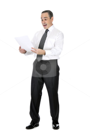 To use this stock image in your creative project, please select the size you need over to the right and click the "Add to Cart" button.
Your downloaded image will come with the Cutcaster watermark removed so don’t worry about the watermark you see on this page. Scared businessman stock photo, Business man in suit reading papers with expression of horror by Elena Elisseeva