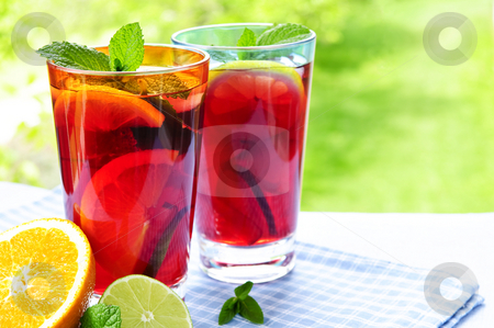 To use this stock image in your creative project, please select the size you need over to the right and click the "Add to Cart" button.
Your downloaded image will come with the Cutcaster watermark removed so don’t worry about the watermark you see on this page. Fruit punch in glasses stock photo, Refreshing fruit punch in two glasses outside by Elena Elisseeva