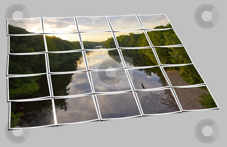 To use this stock image in your creative project, please select the size you need over to the right and click the "Add to Cart" button.
Your downloaded image will come with the Cutcaster watermark removed so don’t worry about the watermark you see on this page. Sunset River Collage stock photo, A composite made of multiple photos of the Farmington River around dusk. A patient fly fisherman is seen enjoying his hobby. by Todd Arena