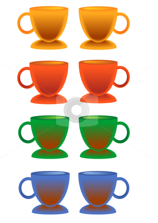 To use this stock image in your creative project, please select the size you need over to the right and click the "Add to Cart" button.
Your downloaded image will come with the Cutcaster watermark removed so don’t worry about the watermark you see on this page. Colored Coffee Cup Set stock vector clipart, Vector Illustration of different colored coffee cups. by Robert Gebbie
