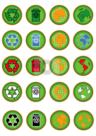 To use this stock image in your creative project, please select the size you need over to the right and click the "Add to Cart" button.
Your downloaded image will come with the Cutcaster watermark removed so don’t worry about the watermark you see on this page. Conservation Buttons Green stock vector clipart, Vector Illustration of a group of colored web buttons with green and environmental symbols. by Robert Gebbie