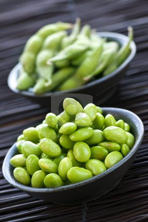 To use this stock image in your creative project, please select the size you need over to the right and click the "Add to Cart" button.
Your downloaded image will come with the Cutcaster watermark removed so don’t worry about the watermark you see on this page. Soy beans in bowls stock photo, Edamame soy beans shelled and with pods in bowls by Elena Elisseeva