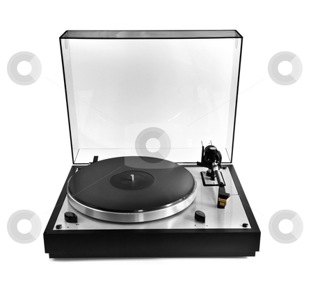 To use this stock image in your creative project, please select the size you need over to the right and click the "Add to Cart" button.
Your downloaded image will come with the Cutcaster watermark removed so don’t worry about the watermark you see on this page. Record on turntable stock photo, Isolated manual record player with clear plastic lid by Elena Elisseeva