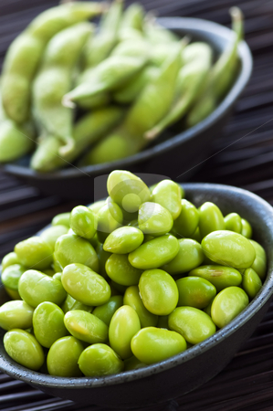 To use this stock image in your creative project, please select the size you need over to the right and click the "Add to Cart" button.
Your downloaded image will come with the Cutcaster watermark removed so don’t worry about the watermark you see on this page. Soy beans in bowls stock photo, Edamame soy beans shelled and with pods in bowls by Elena Elisseeva