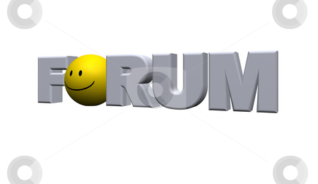 To use this stock image in your creative project, please select the size you need over to the right and click the "Add to Cart" button.
Your downloaded image will come with the Cutcaster watermark removed so don’t worry about the watermark you see on this page. Forum stock photo, The word forum with a smiley instead o - 3d illustration by J?