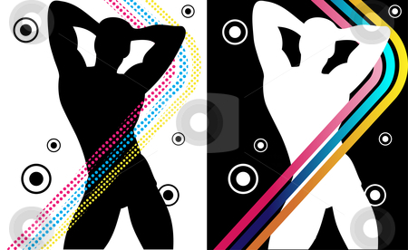 To use this stock image in your creative project, please select the size you need over to the right and click the "Add to Cart" button.
Your downloaded image will come with the Cutcaster watermark removed so don’t worry about the watermark you see on this page. Boy Party Stripes stock vector clipart, Music Funky Retro Boy Silhouette with Stripes by Augusto Cabral Graphiste Rennes