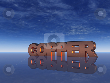 To use this stock image in your creative project, please select the size you need over to the right and click the "Add to Cart" button.
Your downloaded image will come with the Cutcaster watermark removed so don’t worry about the watermark you see on this page. Copper stock photo, The word copper and blue sky - 3d illustration by J?