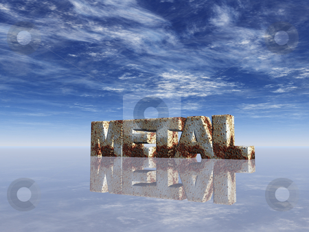 To use this stock image in your creative project, please select the size you need over to the right and click the "Add to Cart" button.
Your downloaded image will come with the Cutcaster watermark removed so don’t worry about the watermark you see on this page. Metal stock photo, Rusty word metal in front of blue sky - 3d illustration by J?