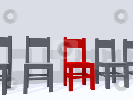 To use this stock image in your creative project, please select the size you need over to the right and click the "Add to Cart" button.
Your downloaded image will come with the Cutcaster watermark removed so don’t worry about the watermark you see on this page. Individual place stock photo, Row of chairs, one in red - 3d illustration by J?